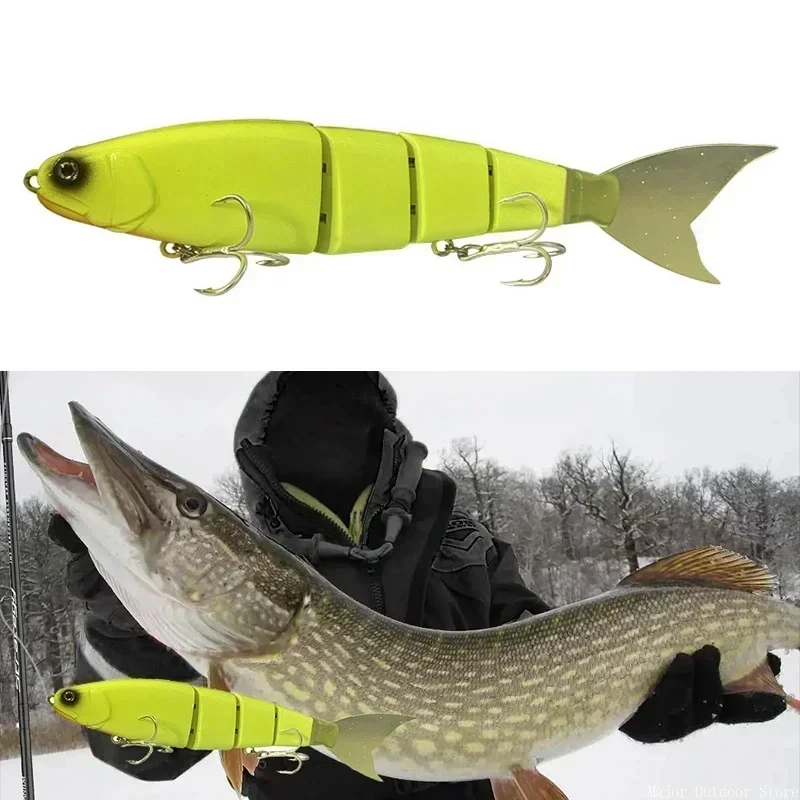 Lot De 5 Leurres De Pêche Articulés (Swimbait) - Design Réaliste 3 Sections Pour Achigan, Brochet, Truite - Pêche Eau Douce Et Salée