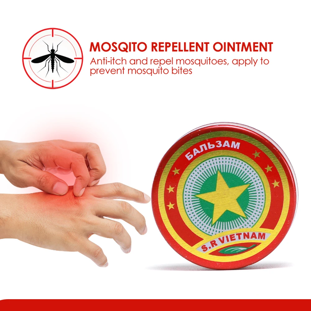 1/3/5Pcs Vietnam Golden Star Cooling Oil Relieve Dizzy Fatigue Cream Joint Muscle Pain Relief Ointment Anti-Itching Plaster