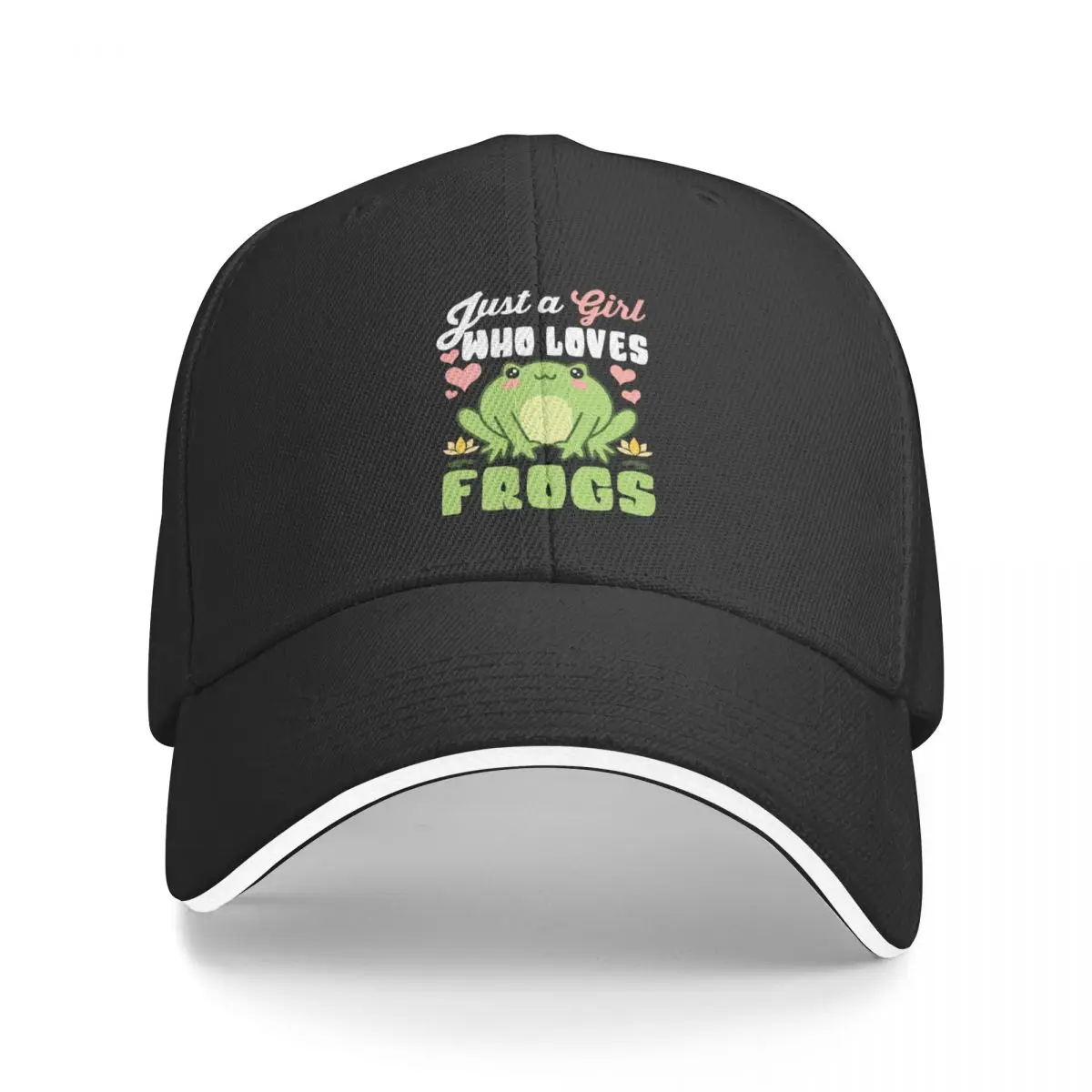 

New Just A Girl Who Loves kawaii Frogs Baseball Cap Gentleman Hat Streetwear |-F-| birthday Men Cap Luxury Brand Women's