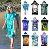Printed Hooded Beach Towel For Adults Child Quick Dry Swimming Pool Poncho Bath Towel With Cloak Bathrobe Swimming Towels 1