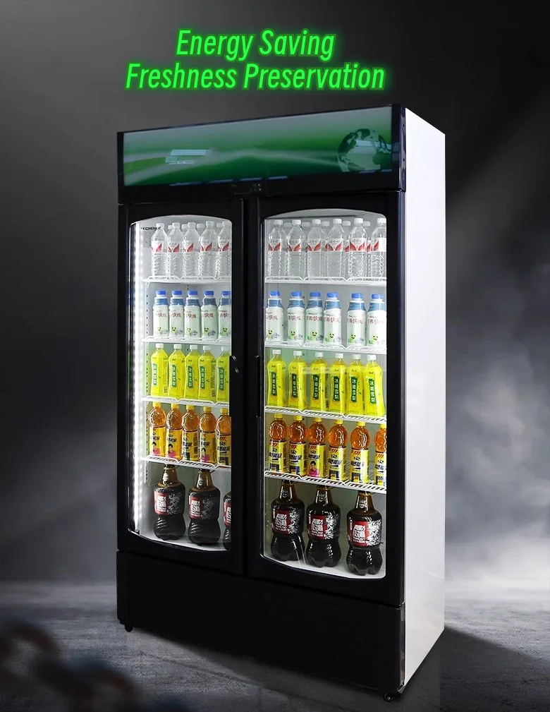 Glass Door Upright Fridge High Quality Beverage Display Refrigeration