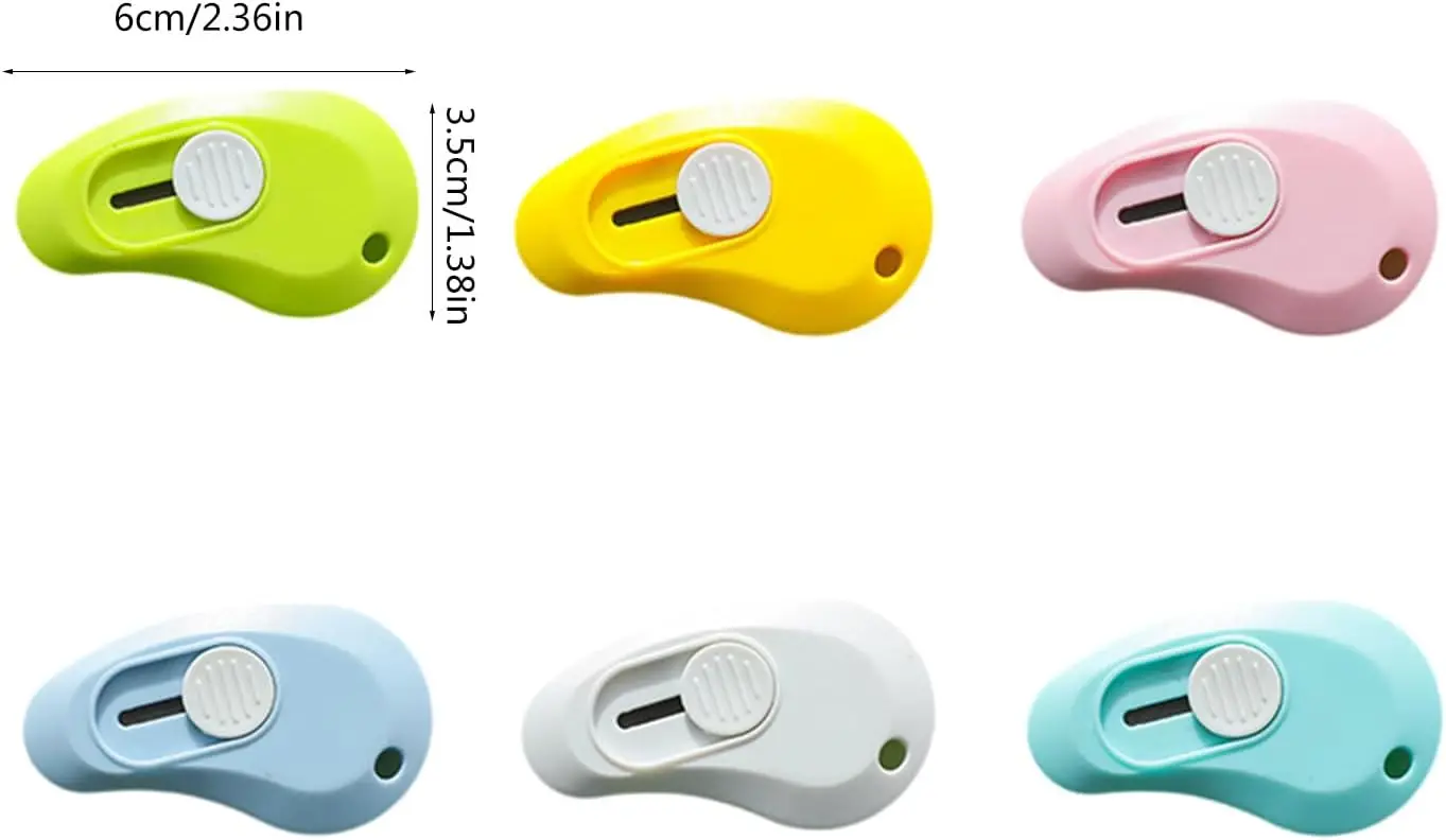 24 Pcs Small Utility Knives Small Safety Cutter Package Box Opener Retractable Utility Knives Envelope Opener for Office
