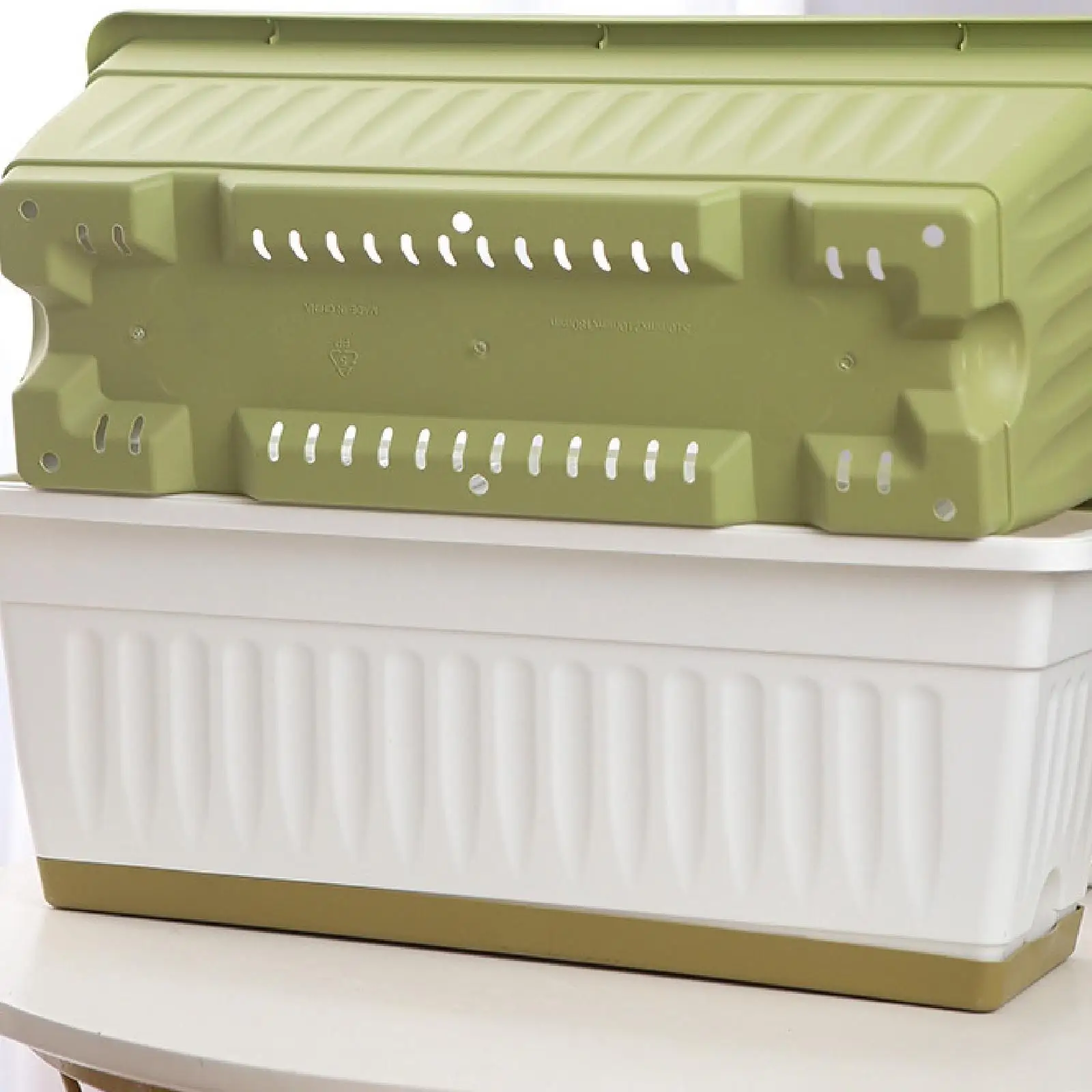 Blumen- und Gemüsetopf, dekorativer Gartenblumentopf, rechteckiger Blumentopf, Kunststoff-Pflanztopf, Pflanzenbehälter für den Balkon_voghion.com