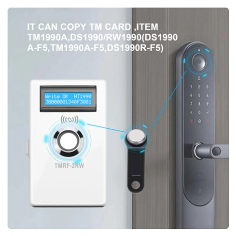 ZIZI TMRF-2RW Ibutton 프로그래머 DS1990A 복사기 Cloner 복사기 125Khz RFID 리더기 RW1990 키 T5577 RFID