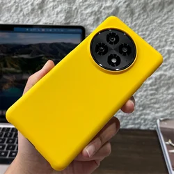 Sleek Ultra Thin Frosted Matte Hard Case - Solid Color PC Back Cover for OnePlus ACE 3Pro (Yellow)