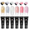 MEET ACROSS Extension Nail Gel Polish Set Acrylic Crystal Building Full Polygel For Nails Kit UV Varnish Nail Art Manicure Set 5