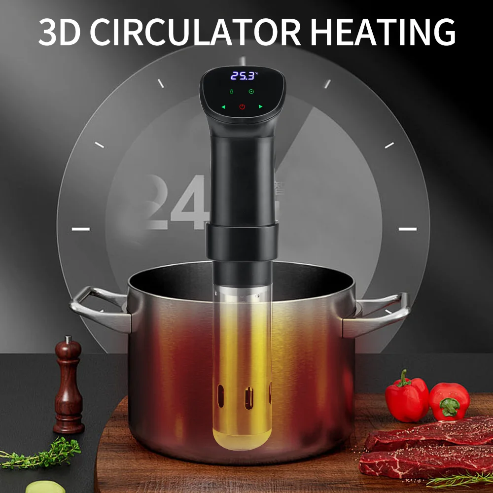 1800W IPX7 Waterproof Vacuum Sous Vide Cooker Immersion Circulator Accurate  Cooking With LED Digital Display Slow Cooker Heater