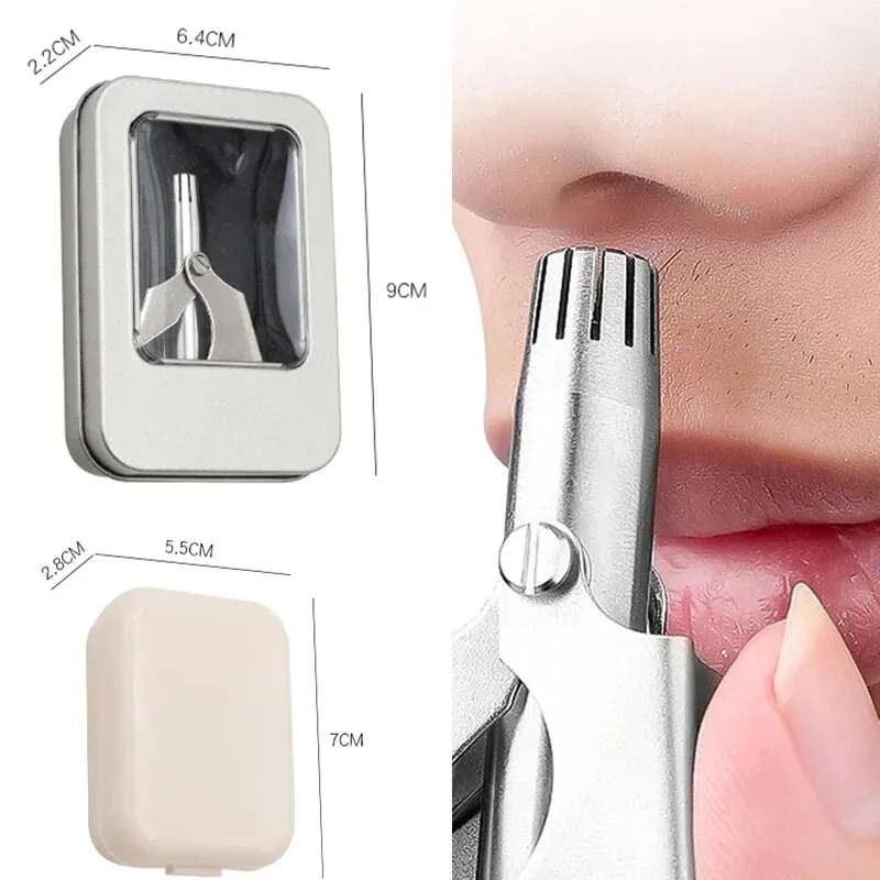 Women's and Men's Nose Hair Trimmer Stainless Steel Manual Trimmer for Nose Vibrissa Razor Shaver Washable Portable Ear Hair nose hair trimmer
