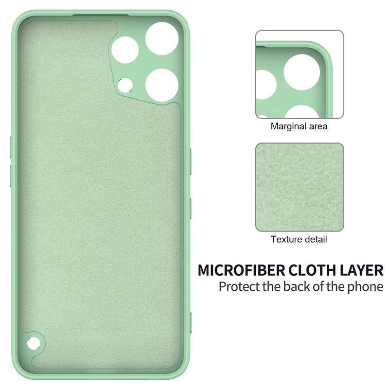 Premium Liquid Silicone Strap Case with Flocking Interior for Nothing Phone 3A Lite