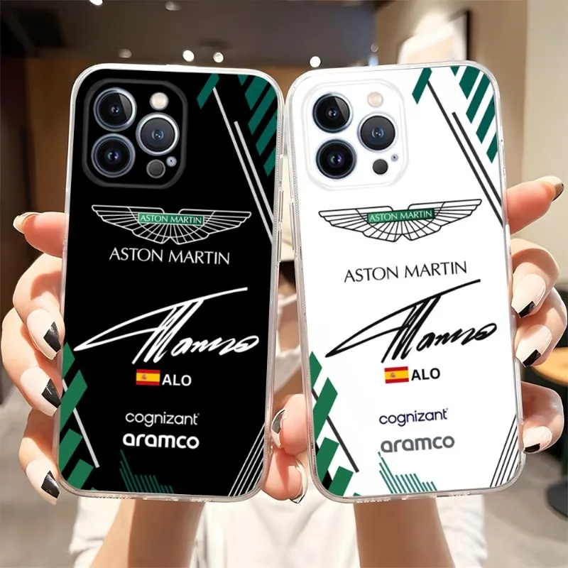 Custodia Per Telefono Aston Martin F1 2023 Hot Trasparente Per Iphone 14Pro 11 12 14 Pro Max Mini 6 6S 7 8 Plus X Xr Xs Se2020 Cover