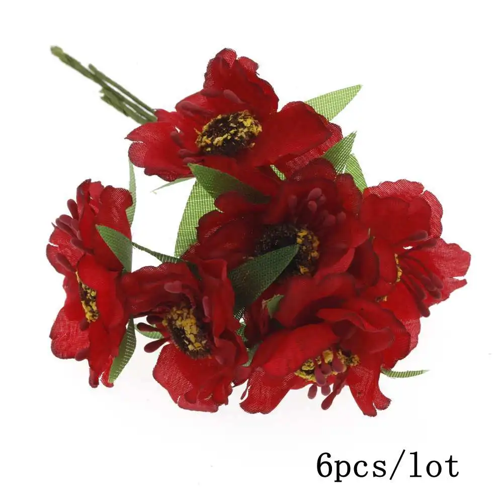 Description Picture 5 of item5/6/8/10/12/50/70/90pcs mini Red Artificial Flowers Stamen Berries Bundle DIY Christmas Wedding Cake Gift Box Wreaths Decoration