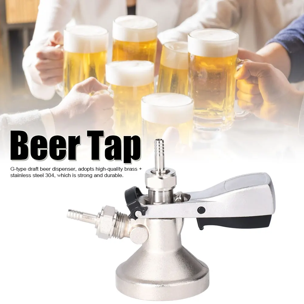 

Beer Brewing Coupler Beer Coupler G5/8 Type Homebrew Beer Keg Coupler Dispenser Tap System Distributor Home Brewing Accessory