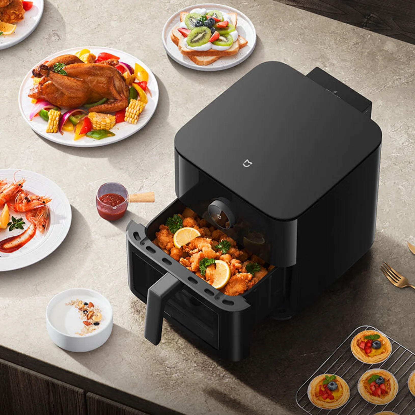 XIAOMI MIJIA Smart Air Fryer 6.5L Tender Roasted Version Low Oil Light Fat  Fryer Multifunctional