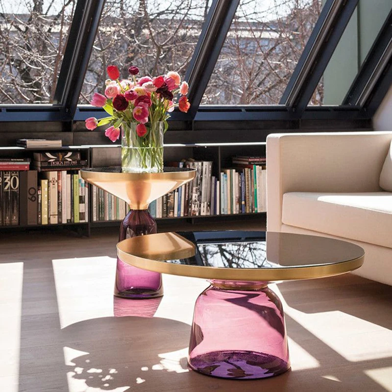 Virelle round tempered-glass table - image 4