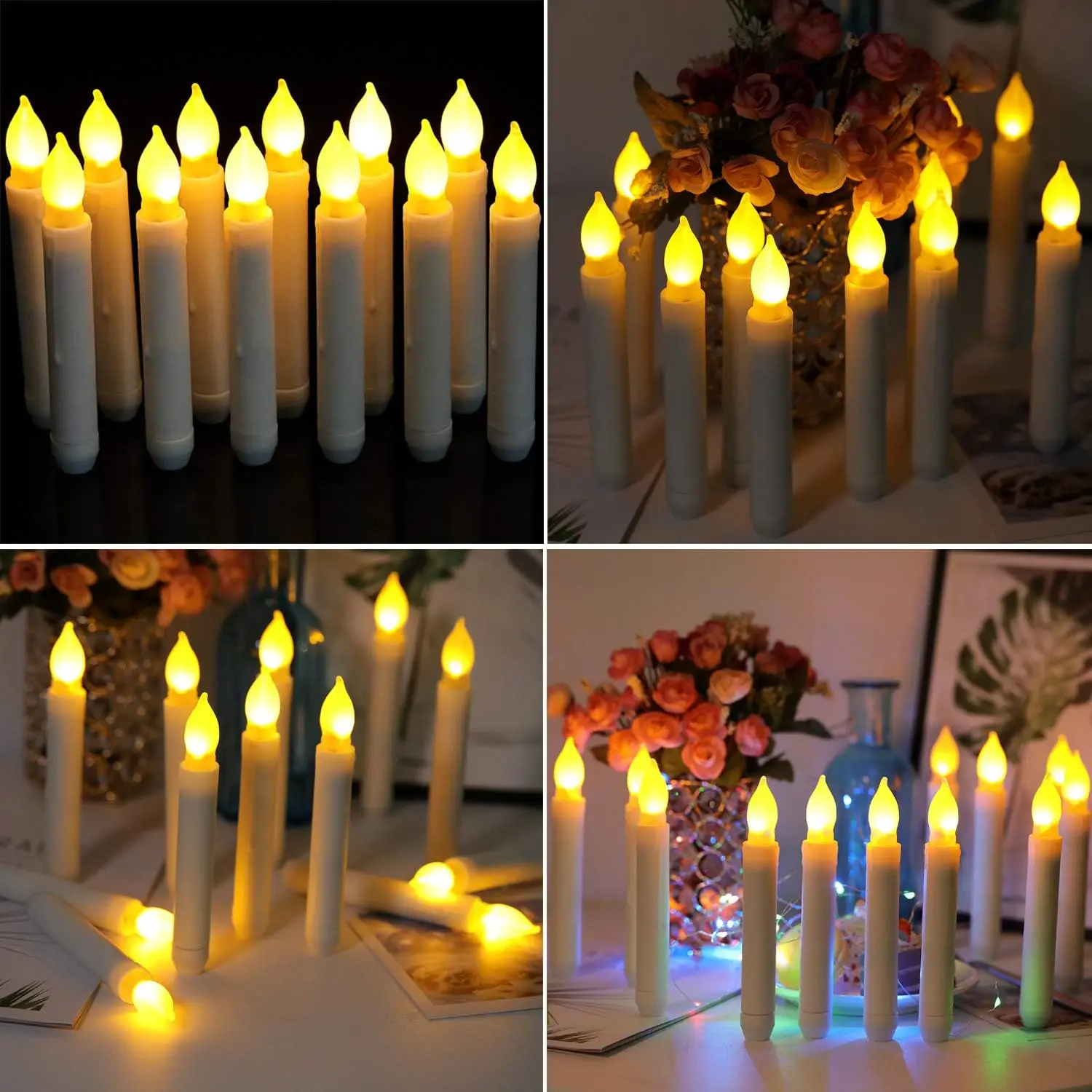 フレームレスキャンドル型キャンドルライト,電池式キャンドル,ティー