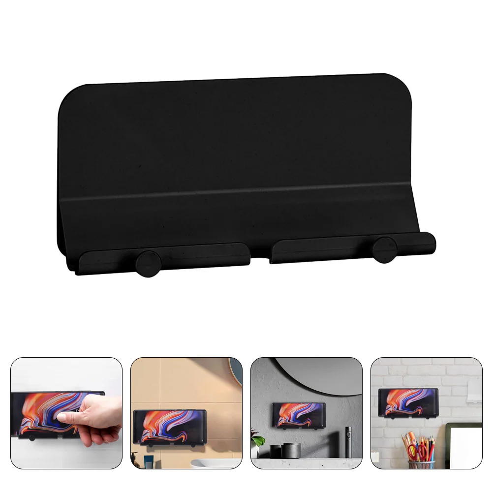 

Wall Mobile Phone Holder Shelf Bracket Storage Organizer Mount Adhesive Tablet Charging Stand Plastic Smartphone Support