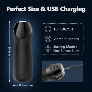 Automatic Male Masturbator Blowjob Sucking Sex Toy 7 Vibration Realistic Textured Vagina Masturbation Stroker Adult Toys For Men 6