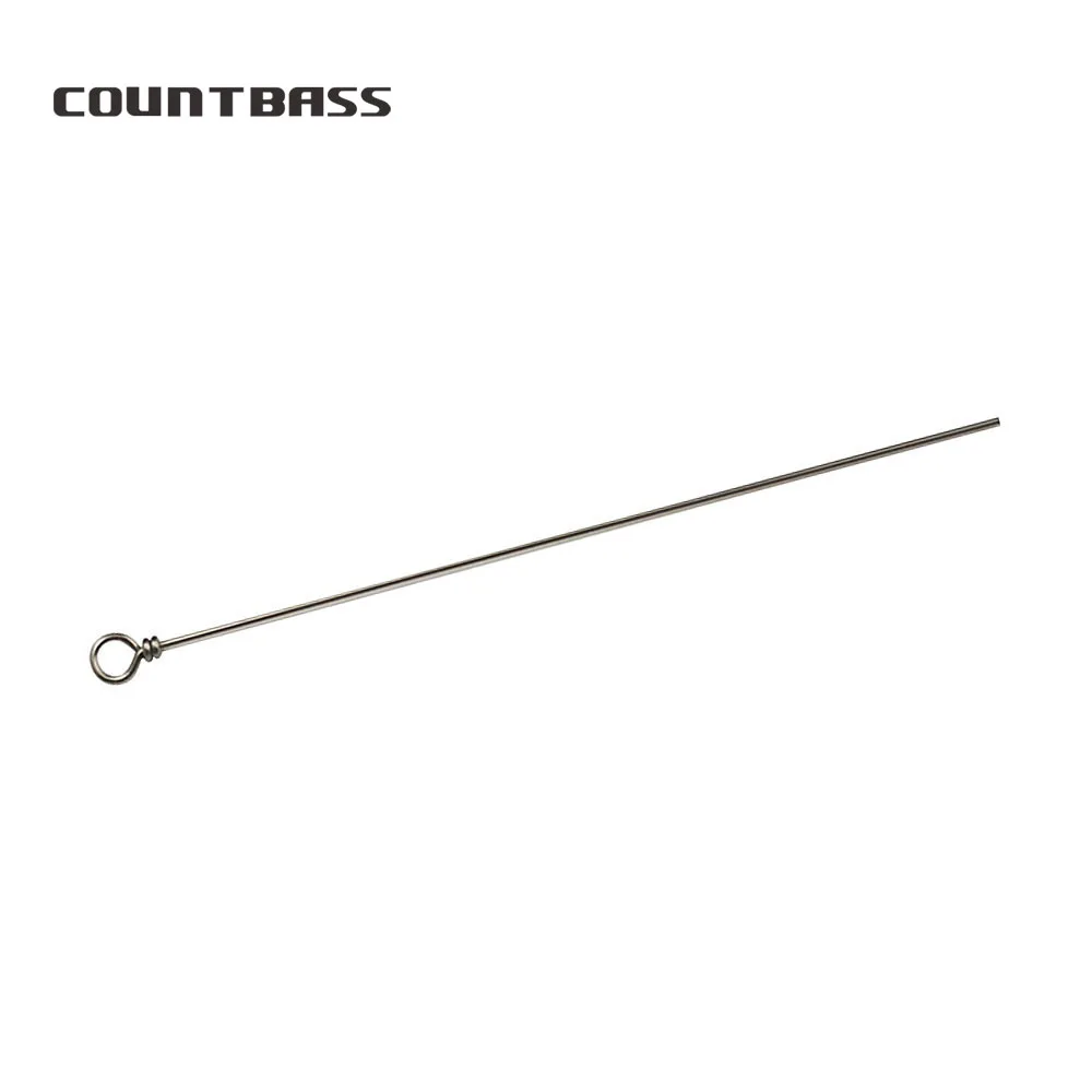 

50pcs COUNTBASS 0.65mm 0.8mm 0.9mm 1. 0mm Straight Stainless Steel Wire Forms, DIY Inner Spinner, Fishing Lure Accessories