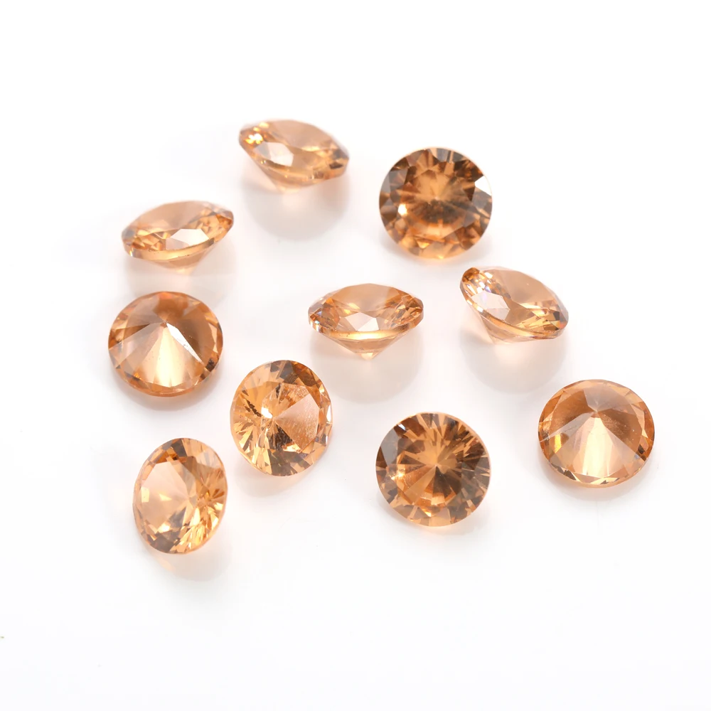 4-10mm 라운드 지르코니아 비즈 라인 석 Pointback 쥬얼리 부품 만들기 DIY 크리스탈 Strass 반지 귀걸이 장식 보석 돌