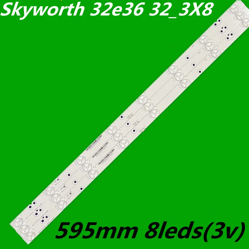 

90PCS LED Strip for Skyworth 32e36 32_3X8 SW32D08-ZC14C-01 32E350E 32E320W 32E360E 32E5DHR 32E310C 303SW320031 Dl3277i (a)