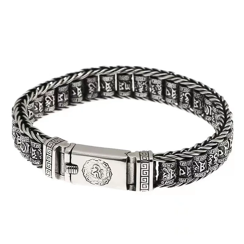 925 Sterling Silver Bracelet Vintage Men Bracelet for Man Women Fashion Simple Engagement Wedding Jewelry Gifts High Quality - 5
