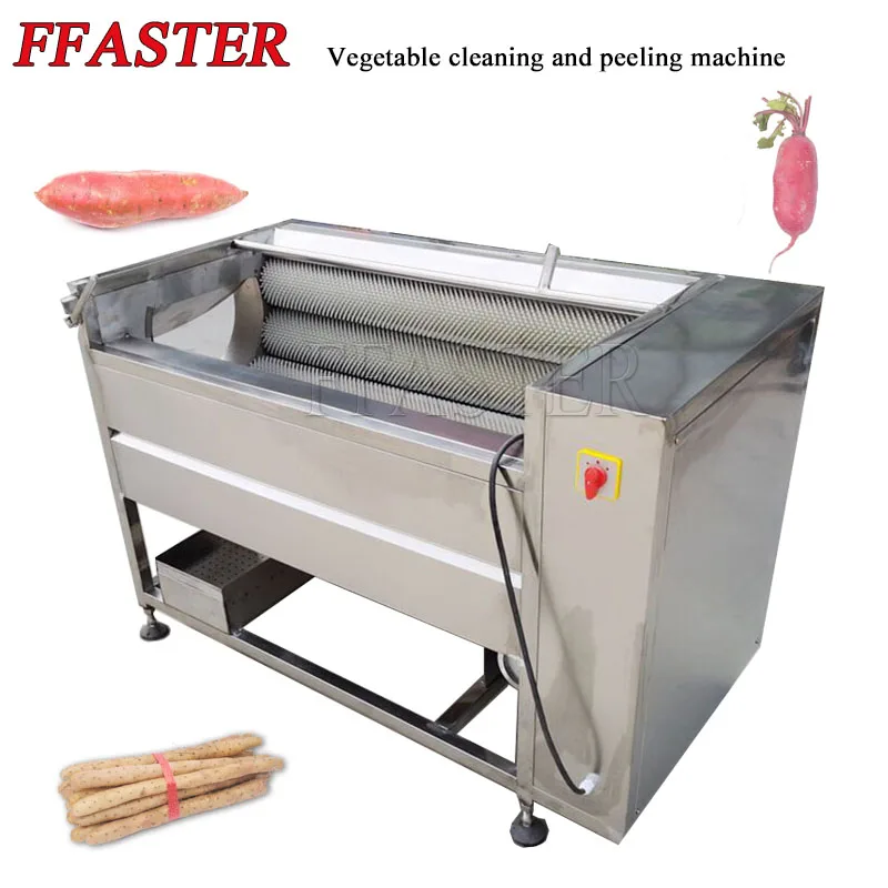 

Commercial Root Vegetable Ginger Potato Roller Peeler Washing Peeling Cleaning Machine