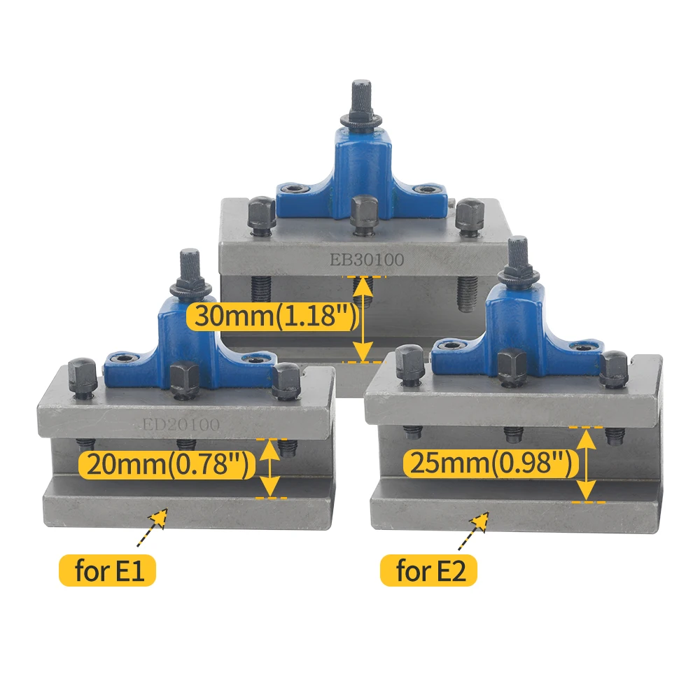 45#Steel European Style Quick Change Tool Holder Post Set 40-Position for Swing over Bed Diameter 200-400mm QCTP Turret Kit