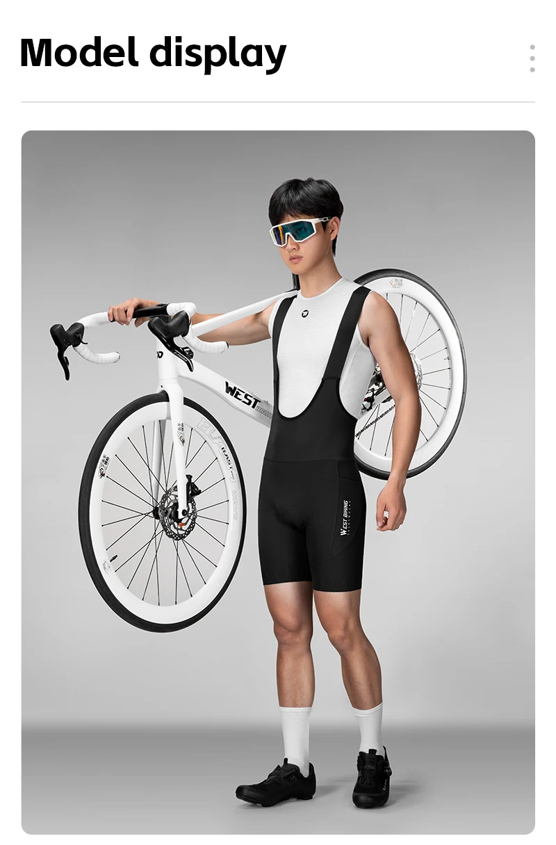 WEST BIKING Herren-Radsport-Trägerhose, hohe Taille, atmungsaktiv, Radfahren, Fahrrad-Trägerhose, MTB-Fahrradbekleidung, Mann mit Taschen – Detail 13