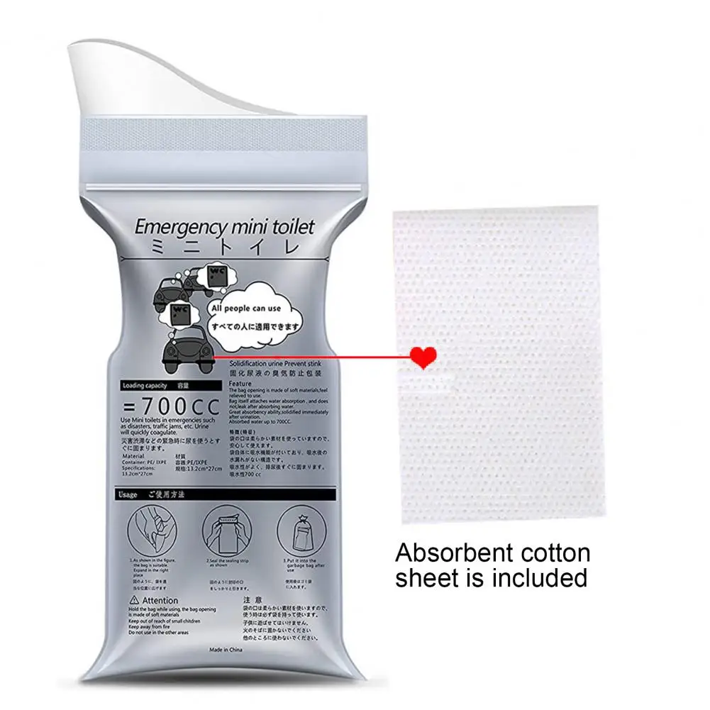 Instant Absorbent Pee Bag Travel Pee Bags Leakproof Disposable Urine Bags for Men Women Traffic Jam Emergency Camping Unisex urine bag disposable urine bag