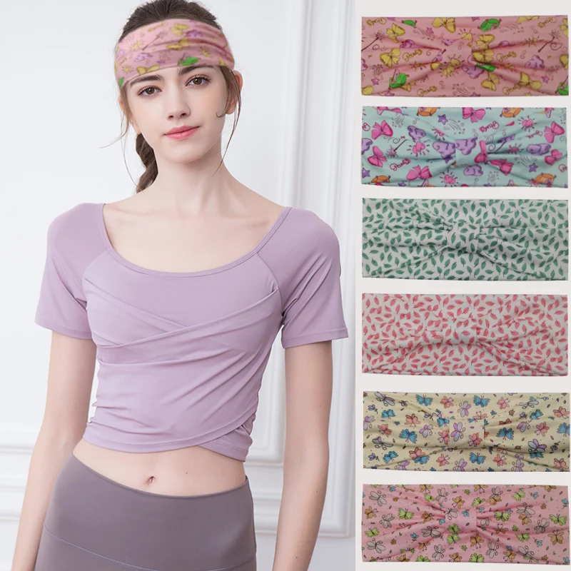 

New Cute Sweat Band Sports Headband Women's HairBand Fitness Sweat-Absorbing Headscarf Yoga Jog Running Makeup Bath Headband