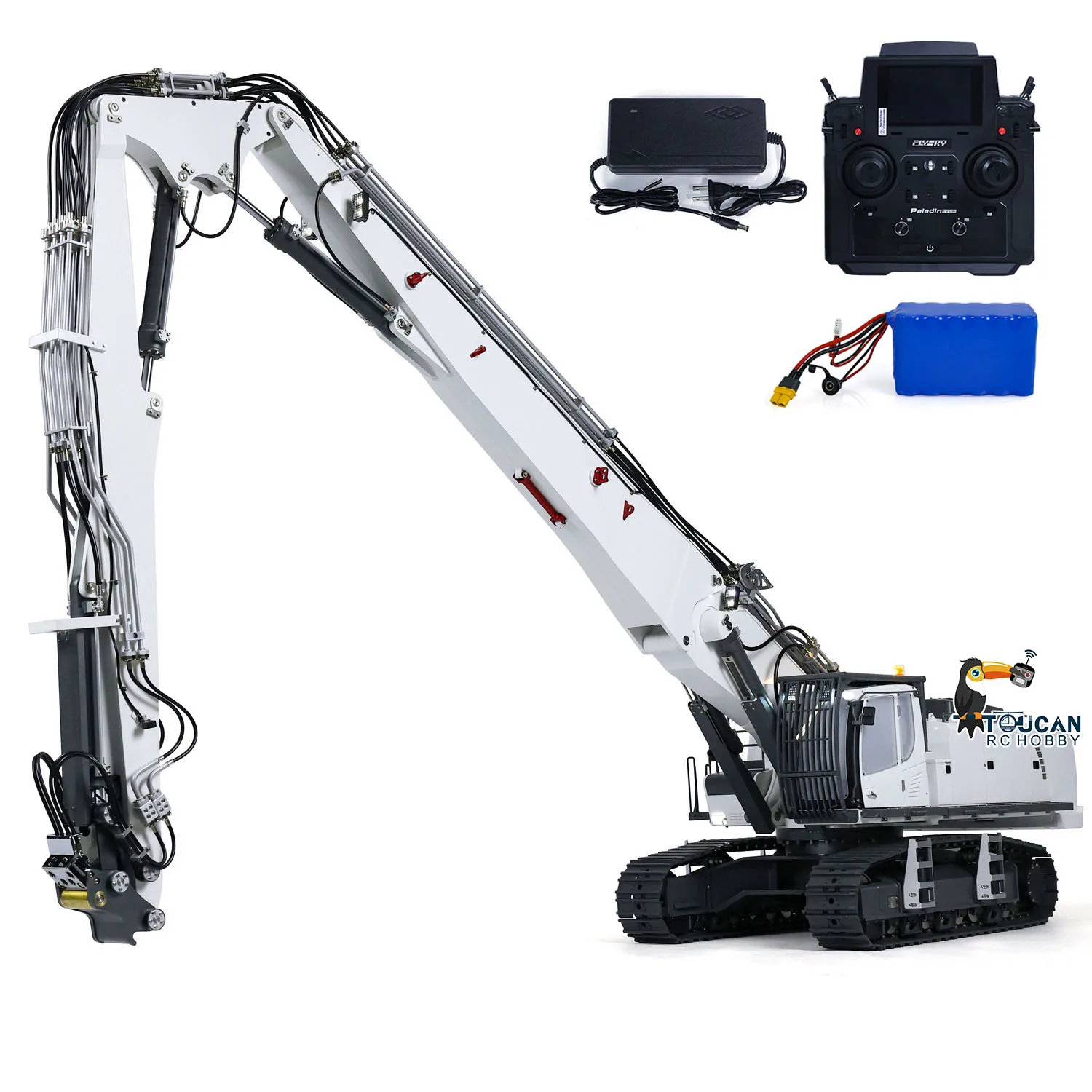 1/14 KABOLITE K970 300 RTR RC Hydraulic Metal Excavator Heavy Demolition Machine Digger Lights Sounds PL18EVLite Trucks RC Toys 2