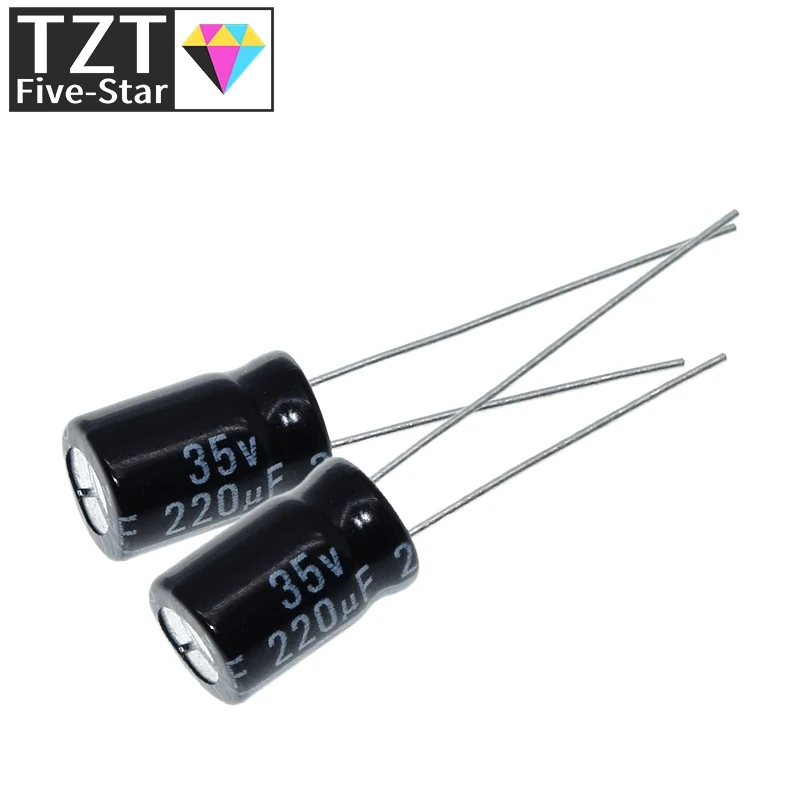 20 Pz Higt Qualità 35V 220Uf 8*12Mm 220Uf 35V 8*12 Condensatore Elettrolitico
