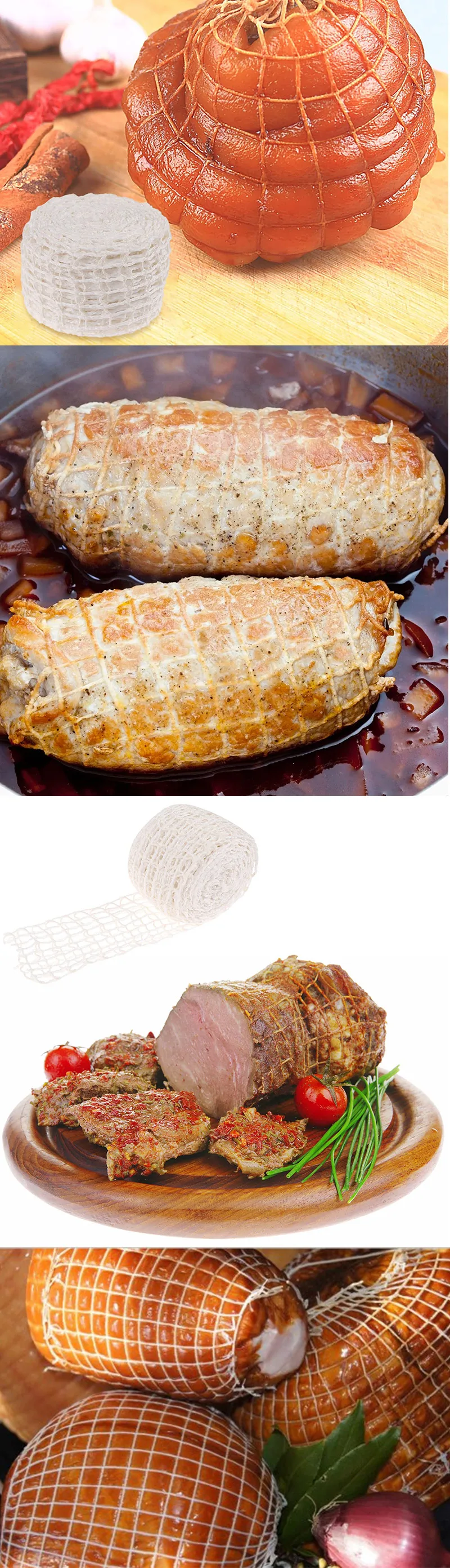 Description Picture 4 of itemKitchen Household Net Pocket Barbecued Pork Net Braided Hoof Loose Frame Rope Line Rope Set Elbow Cotton Accessories Net Set 5M