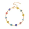 Lucky Turkey Evil Eye Bracelet For Women Men Colorful Red Blue Eye Adjustable Metal Chain Bangles Good Luck Wealth Jewelry Gifts 6