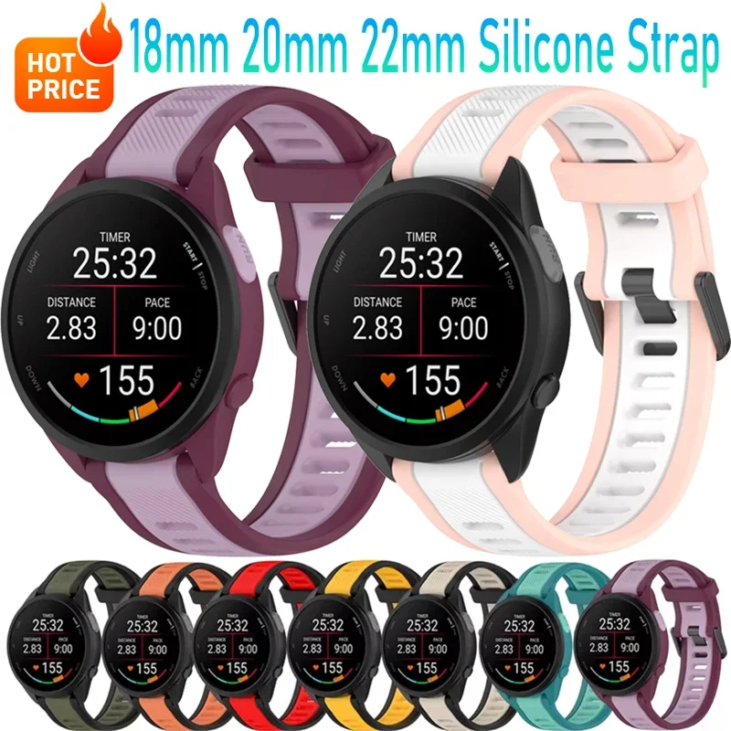 Premium Silicone Strap with Metal Buckle for Smartwatches (Multiple Sizes Available)