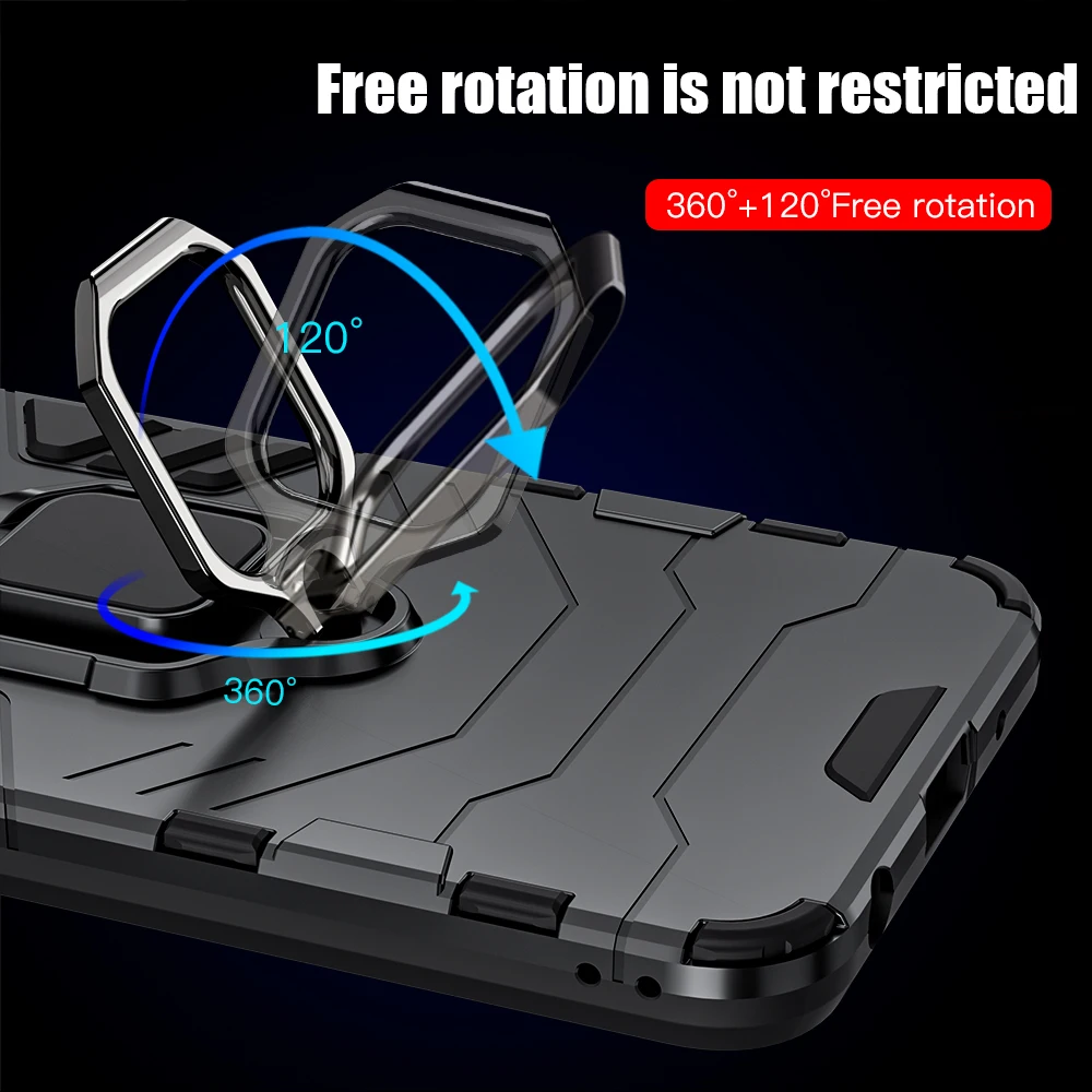 Shockproof Armor Case with Silicone+PC Ring Stand Holder – KEYSION