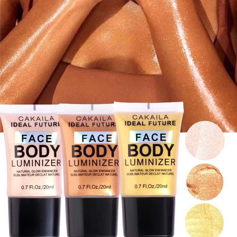 Highlighter Body Glow Makeup Gel Waterproof Brighten Shimmer Face Leg