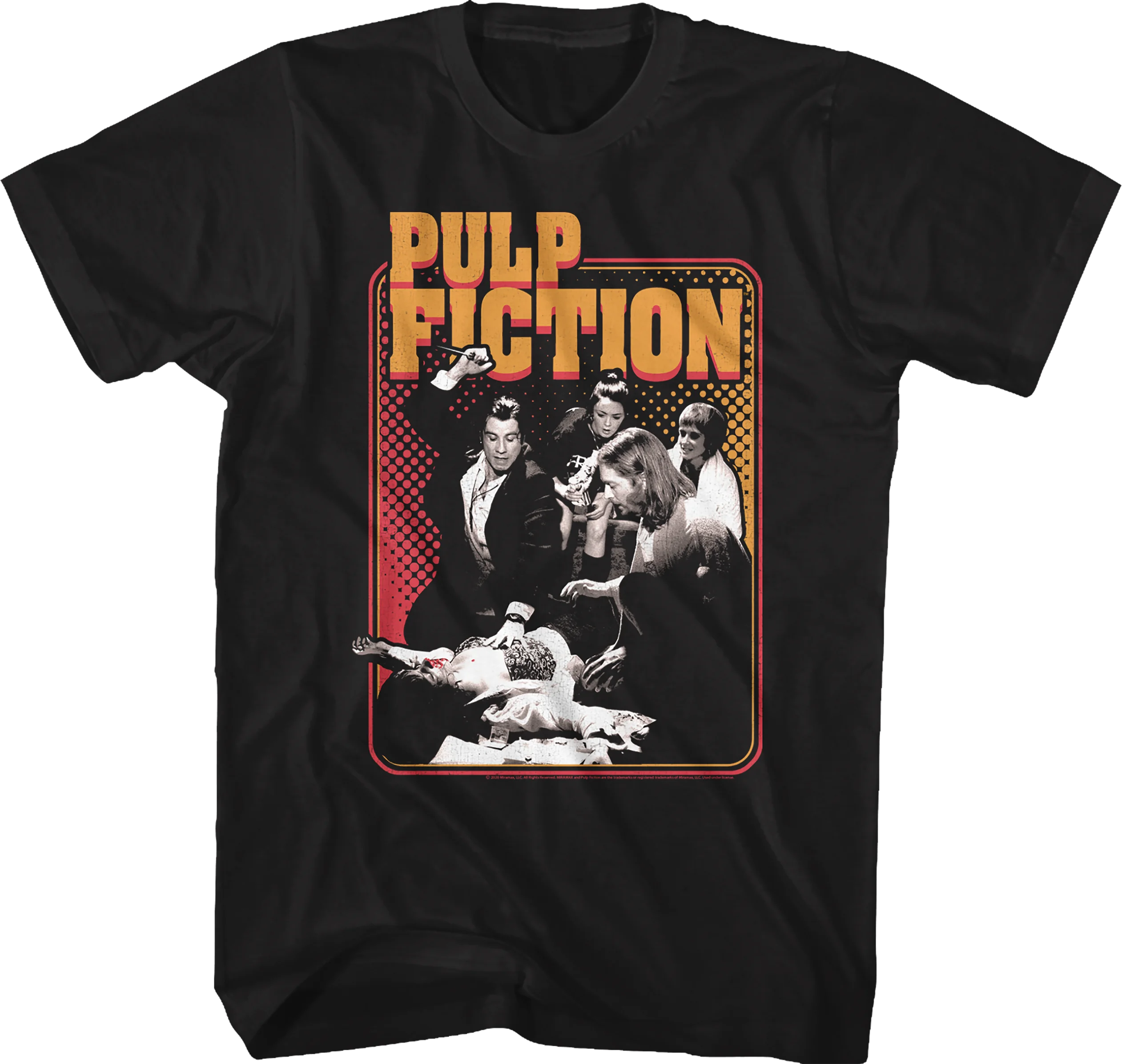 Adrenaline Shot Pulp Fiction Retro-Film-Geschenk-T-Shirt für Herren, 100 % Baumwolle, bedruckt, grafische Kleidung, kurzärmelig, Oberteile in allen Größen, S-6XL