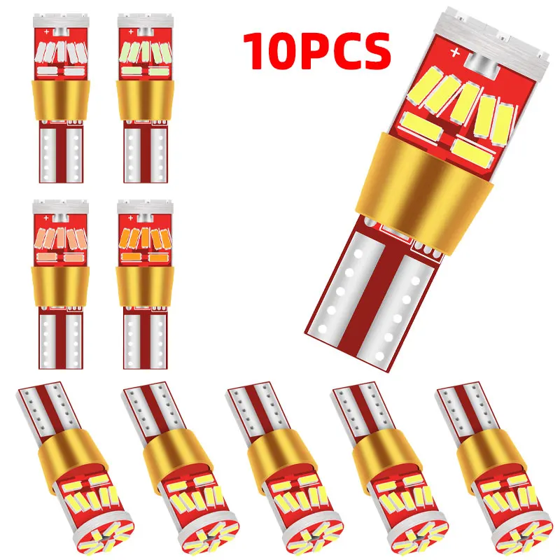 

10pcs T10 W5W 4014 21SMD led Canbus Indoor Reading Light Interior Light Car indication Width light Universal 12V White Red Blue