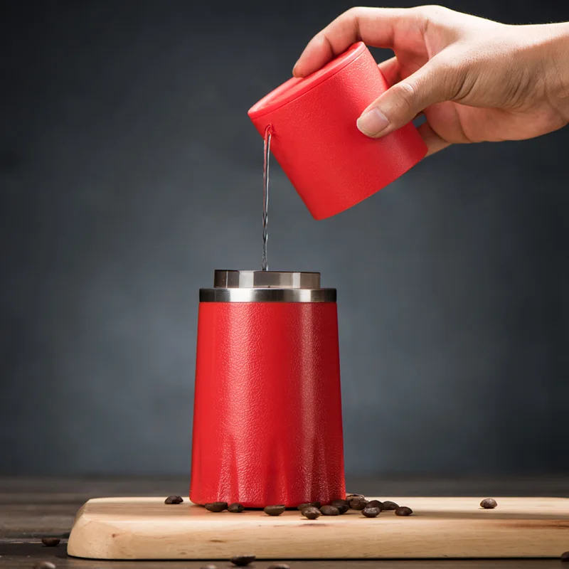 Portable Hand-brewed Coffee Machine Ground Coffee Cup Integrated Bean Hand-twisted Rotating Portable Ground Cup