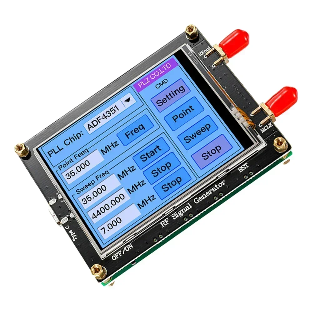 Signal Generator 1set ADF4351 35M-4.4G RF PLL Touch-Screen With USB Cable signal generator,signal generator kit