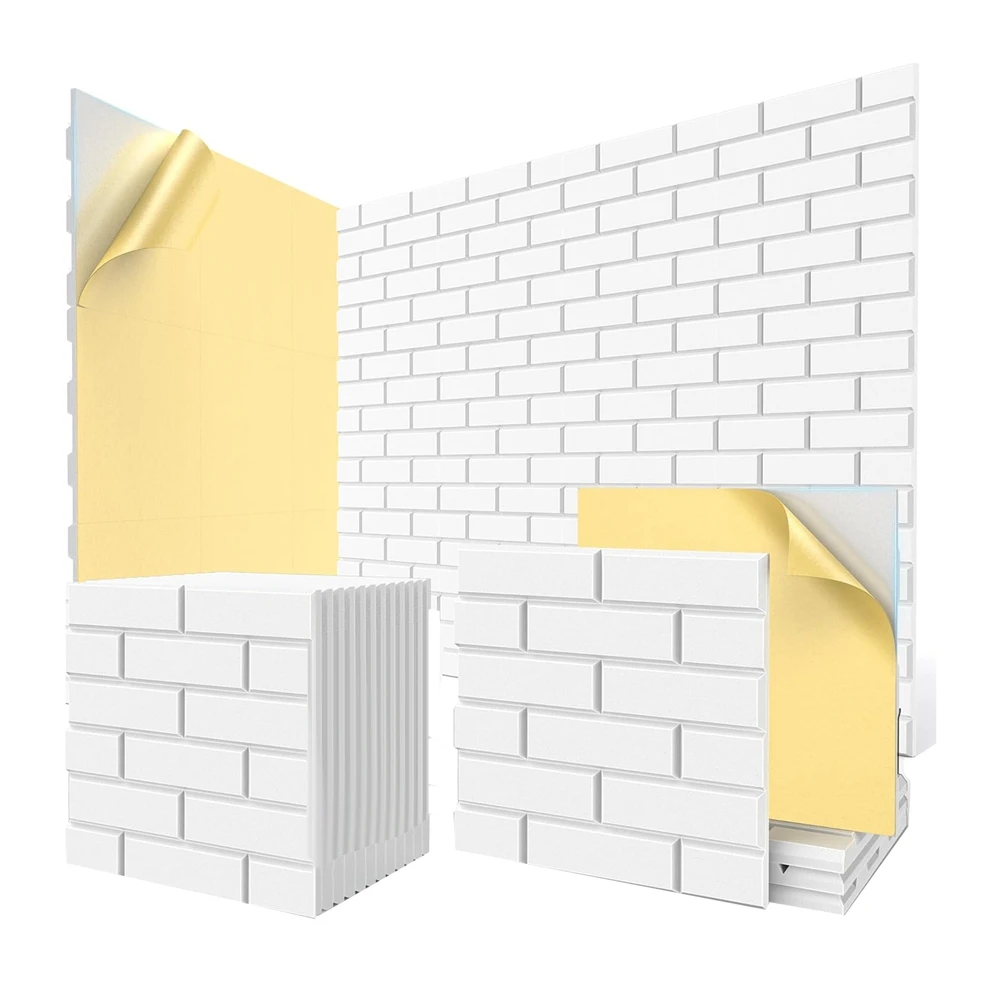 12er-Pack Akustikplatten mit Selbstklebung, 12 x 12 x 0,4 Zoll schalldichte Wandpaneele für Heimstudio, Büro, Dekoration – Detail 7