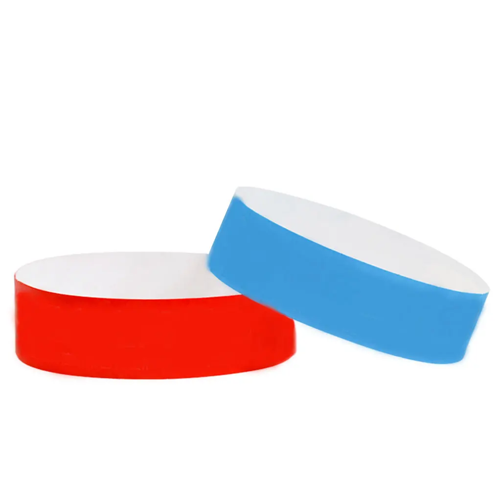 Wristband Single-use Parties Wristbands Identification Solid Color Kids Bracelets Carnivals Concerts Pack of 100
