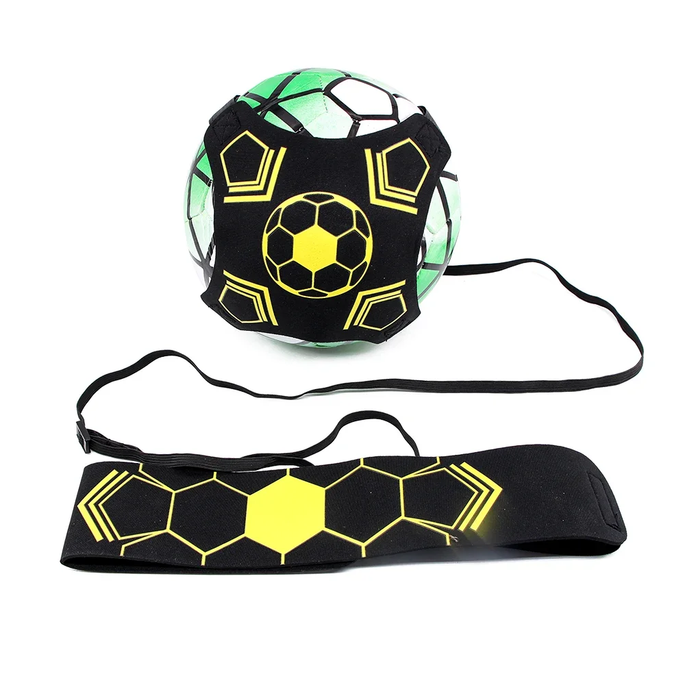 Entrenador de fรบtbol Kick Throw, entrenamiento de prรกctica individual, Ayuda de Control de habilidades, equipo ajustable, bolsas de pelota, regalo