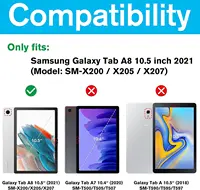 Screen Protector for Samsung Galaxy Tab A8 10.5 inch 2021 SM-X200/X205/X207 HD 9H Hardness Anti-Scratch Anti-fall Tempered Glass 2