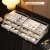 Drawer Jewelry Organizer Acrylic Velvet Jewelry Storage Box Stackable Display Holder Multi-purpose Earring Necklace Bracelet Box 1