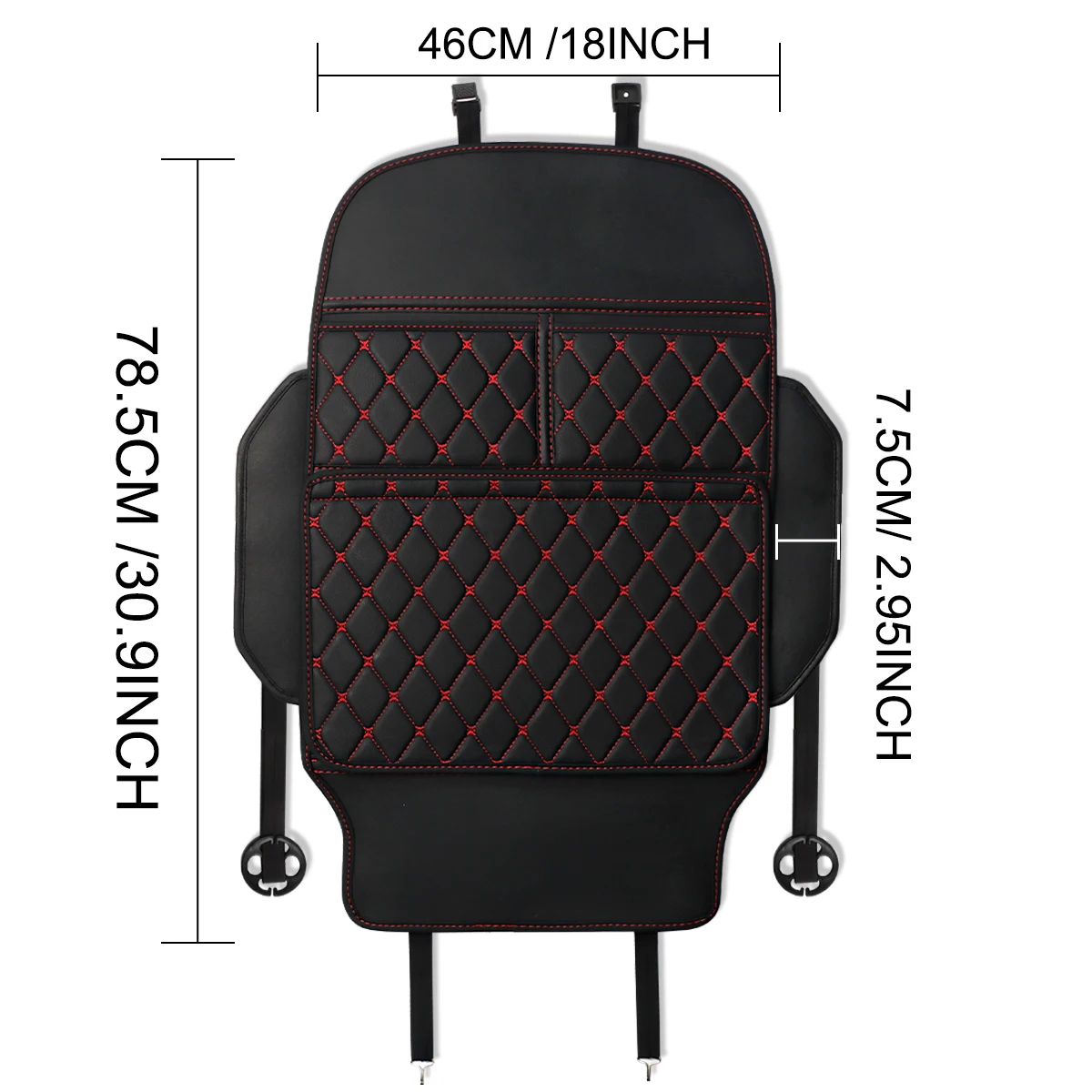 PU Leather Car Anti-Kick Mats Auto Seat Back Organizer Storage Bag For Children Anti Kick Anti-Dirty Pad Car Accessories