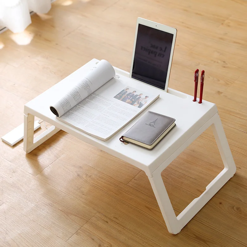 

New Foldable Computer Desk Bedroom Lazy Person Small Square Stool Student Dormitory Bed Study Table Month Table Home Furniture