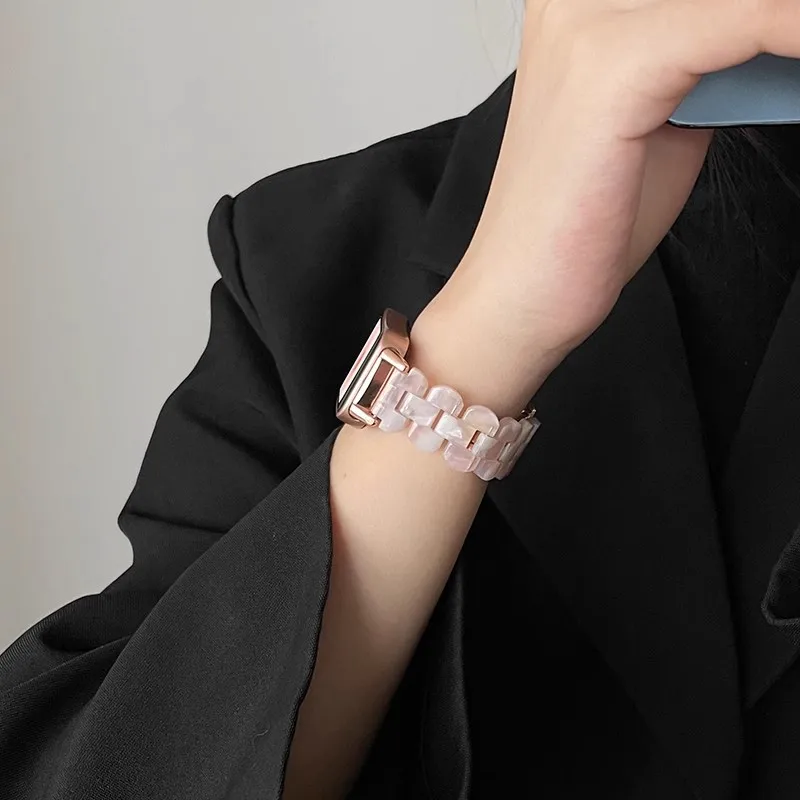 Elegant Resin Strap for Smartwatch - Sporty Women's Wristband Bracelet
