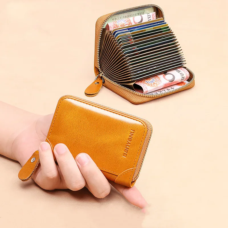 남성용 비즈니스 카드홀더 지갑, 정품 가죽, 은행, ID, 신용 카드 지갑, RFID 차단, 신용 카드 가방, 지퍼 케이스, 동전 지갑 남성용 비즈니스 카드홀더 지갑, 정품 가죽, 은행, ID, 신용 카드 지갑, RFID 차단, 신용 카드 가방, 지퍼 케이스, 동전 지갑